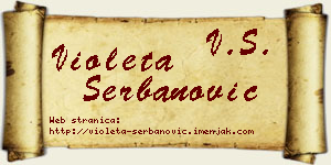Violeta Šerbanović vizit kartica